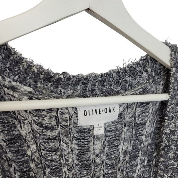 Olive + Oak Fuzzy Sleeveless Cardigan Size S - Picture 6 of 7